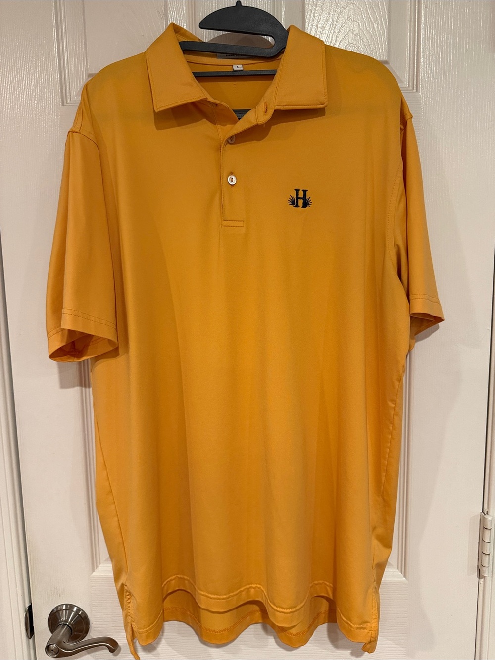 Peter Miller Men's Orange Polo Shirt with Embroidered Logo